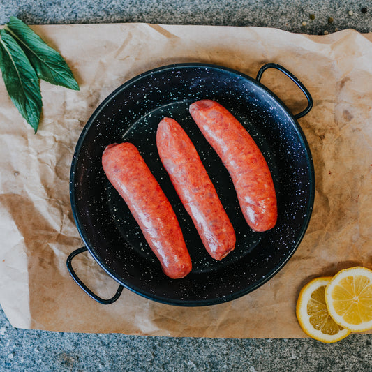 Beef Sausages - Thick, Thin or Chipolata Options <br><small>  ( $21.00 / kg)</small>