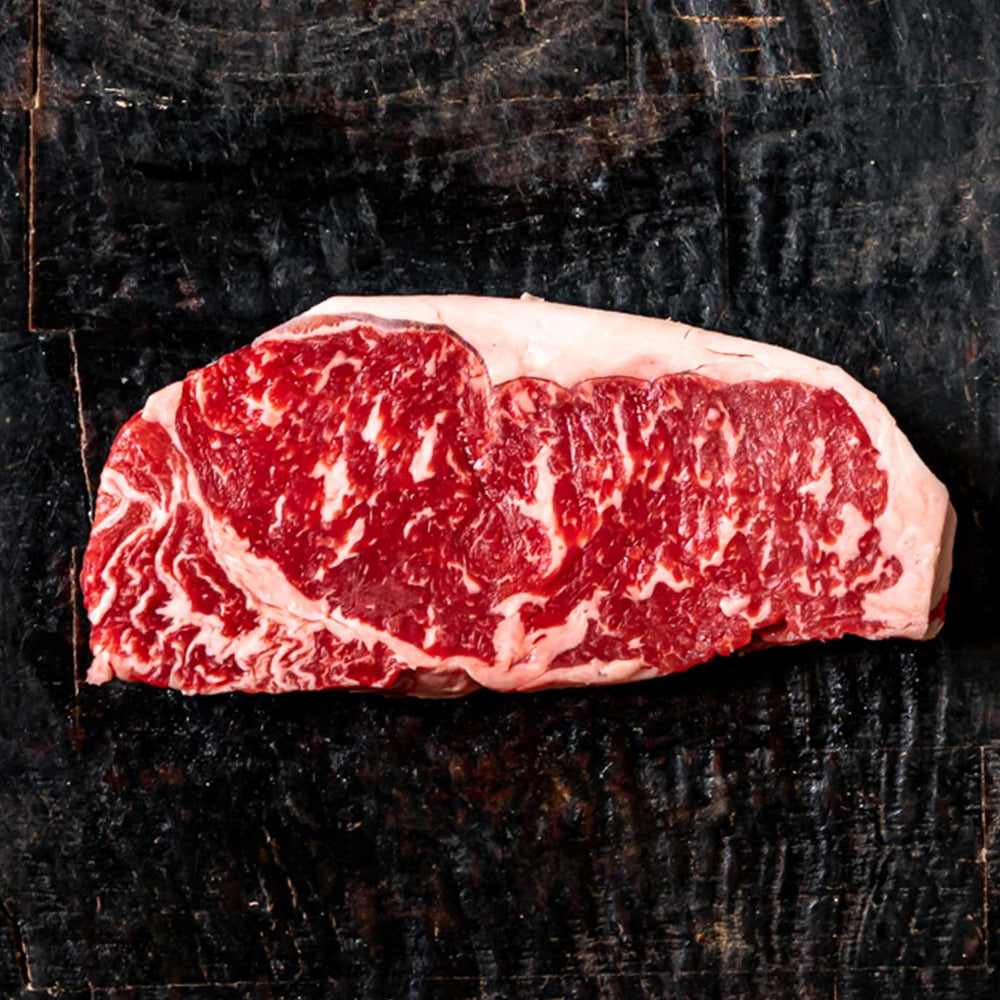 5+ MBS Black Oynx Striploin - Whole & Portioned Options <br><small>( SPECIAL - $68.00/ kg) </small>