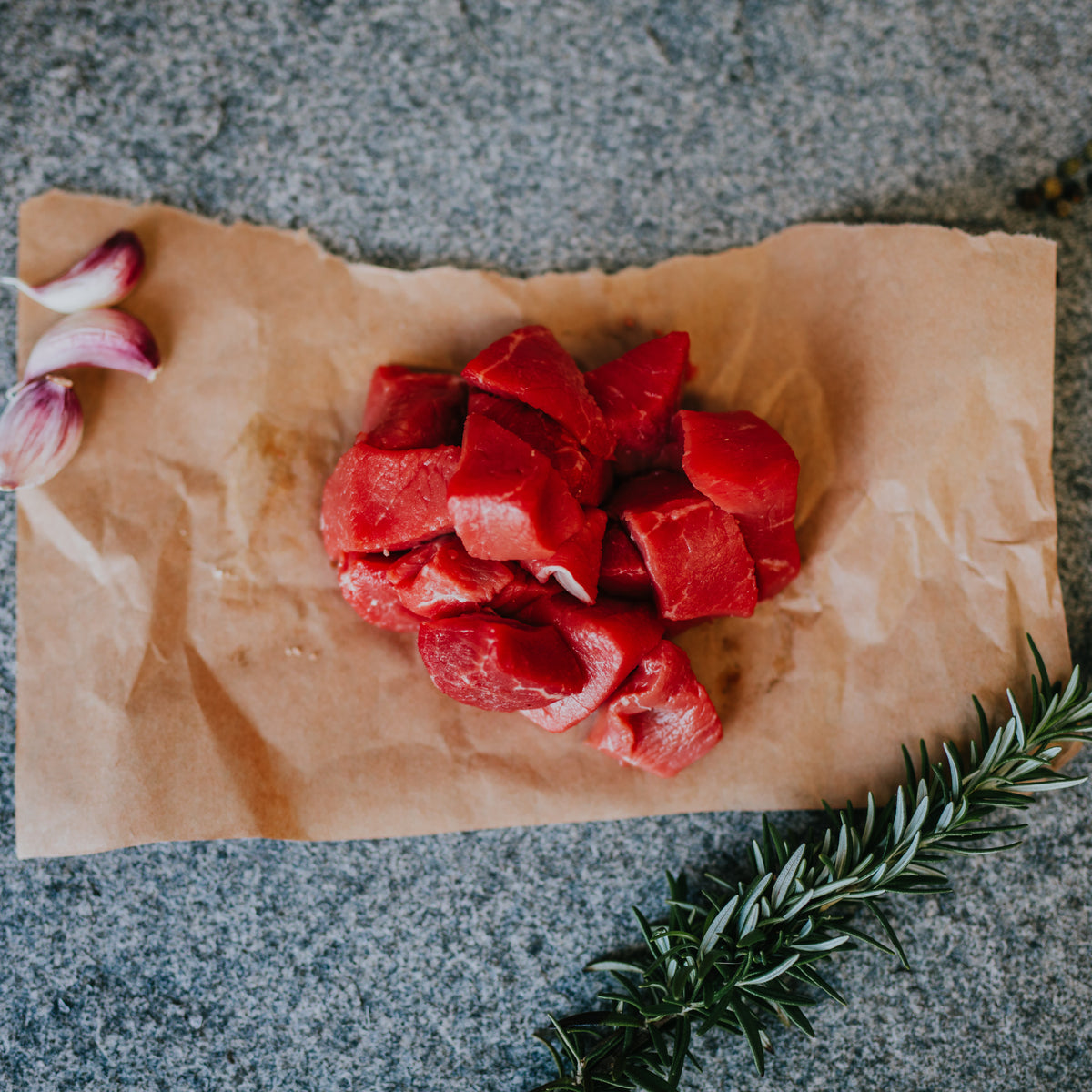 Diced Beef <br><small>($18.50 / kg)</small>